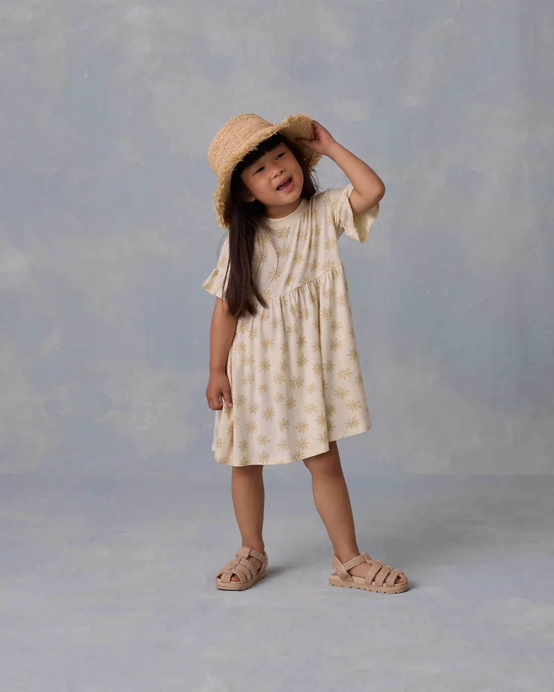 RYLEE &amp; CRU BABYDOLL DRESS DAISIES