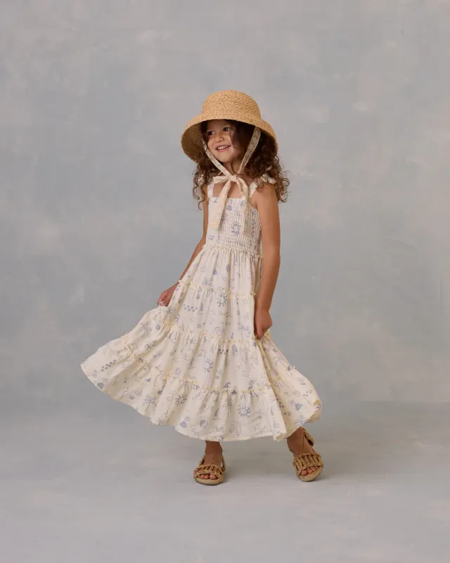 RYLEE &amp; CRU TAYLOR DRESS MEDITERRANEAN