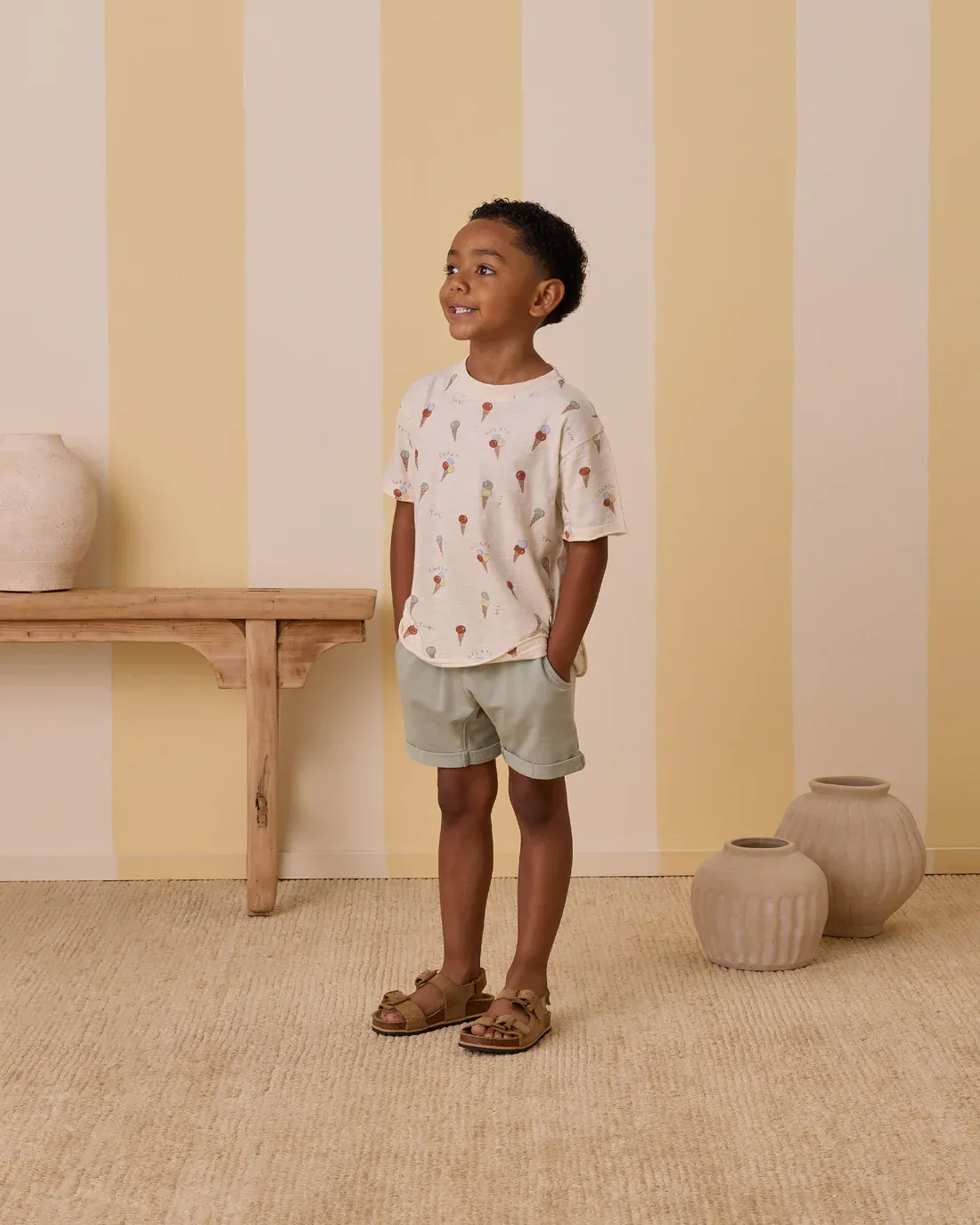 RYLEE &amp; CRU RELAXED SHORT SAGE