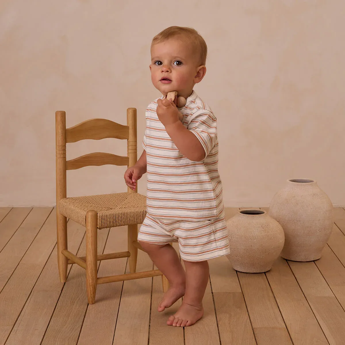 RYLEE &amp; CRU RELAXED TEE GRAPEFRUIT STRIPE