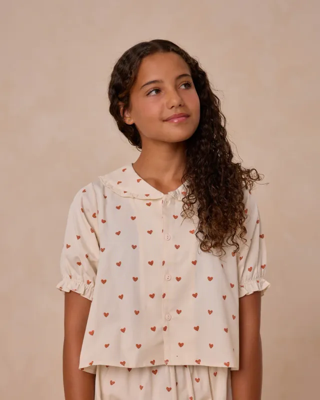 RYLEE &amp; CRU DELILAH PAJAMA SET HEARTS