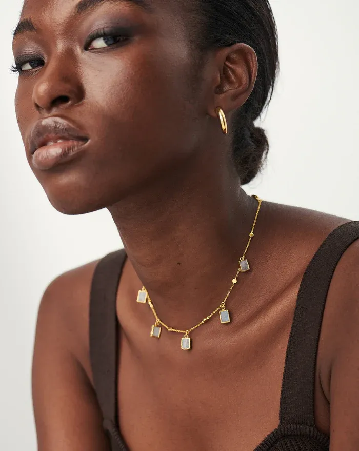 Missoma Rainbow Moonstone Lena Choker