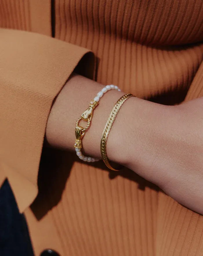 Missoma Harris Reed In Good Hands Pearl Bracelet