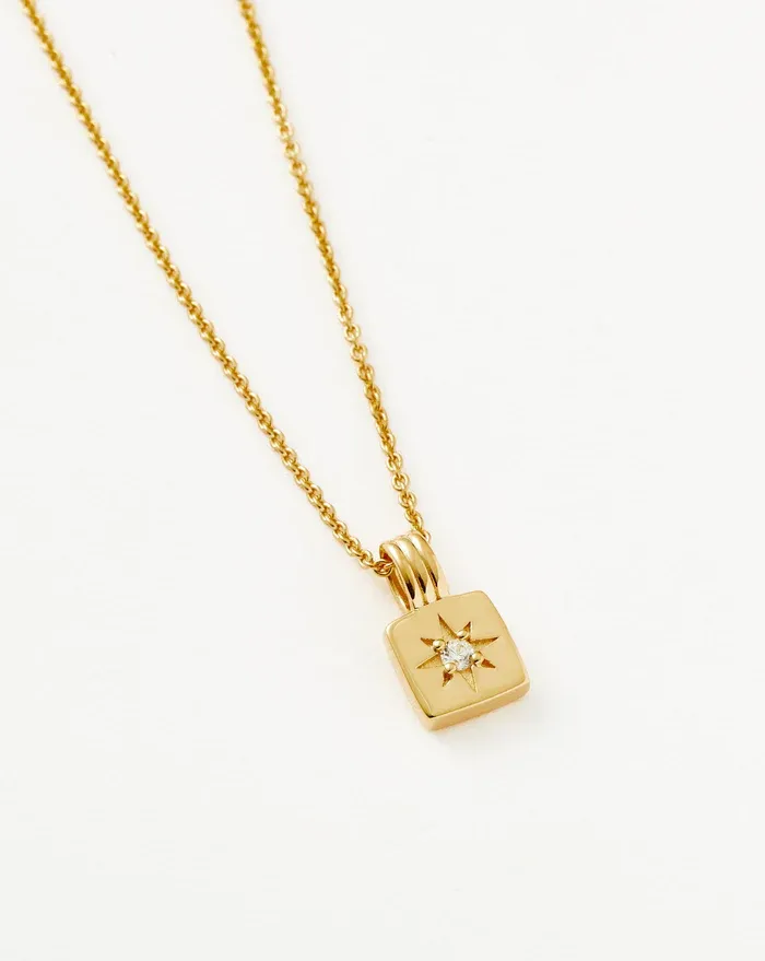 Missoma Engravable Star Ridge Pendant Necklace
