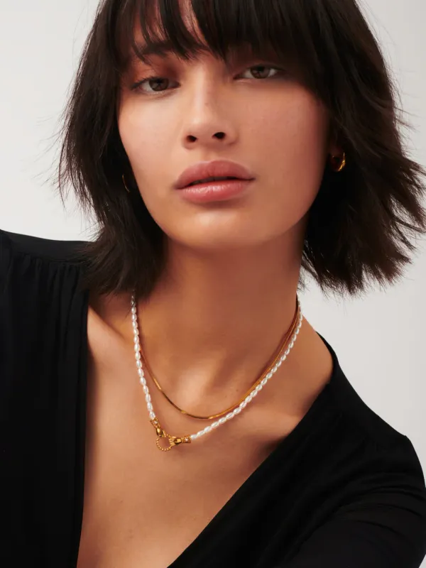 Missoma Harris Reed In Good Hands Pearl Necklace