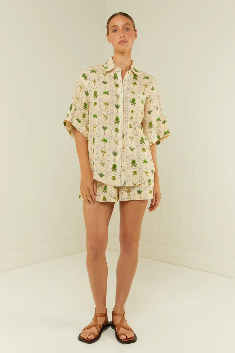 PALM NOOSA MIRAGE SHIRT TROPICAL PALMS