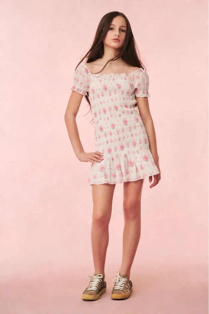 LOVE SHACK FANCY KIDS MOSA DRESS THULIAN PINK