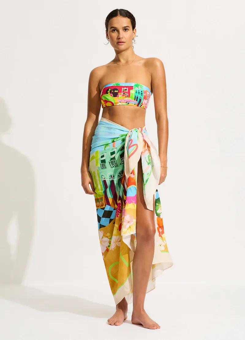 Seafolly Cuba Sarong Turquoise
