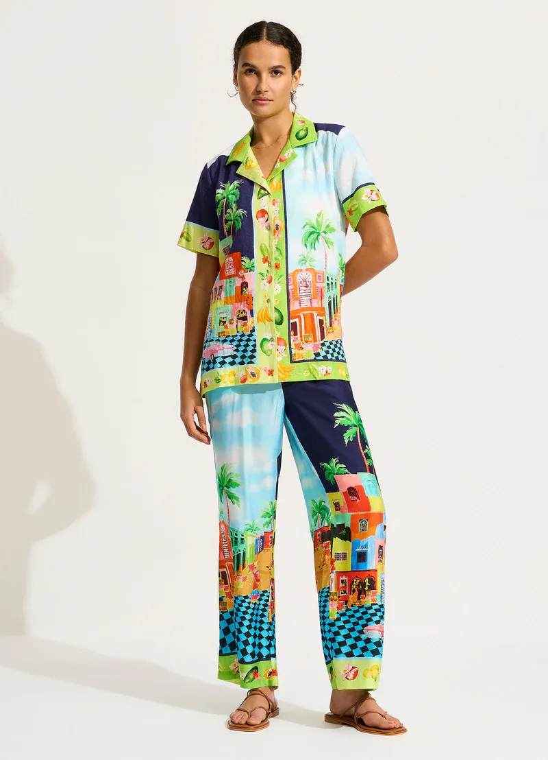 Seafolly Cuba Shirt Turquoise