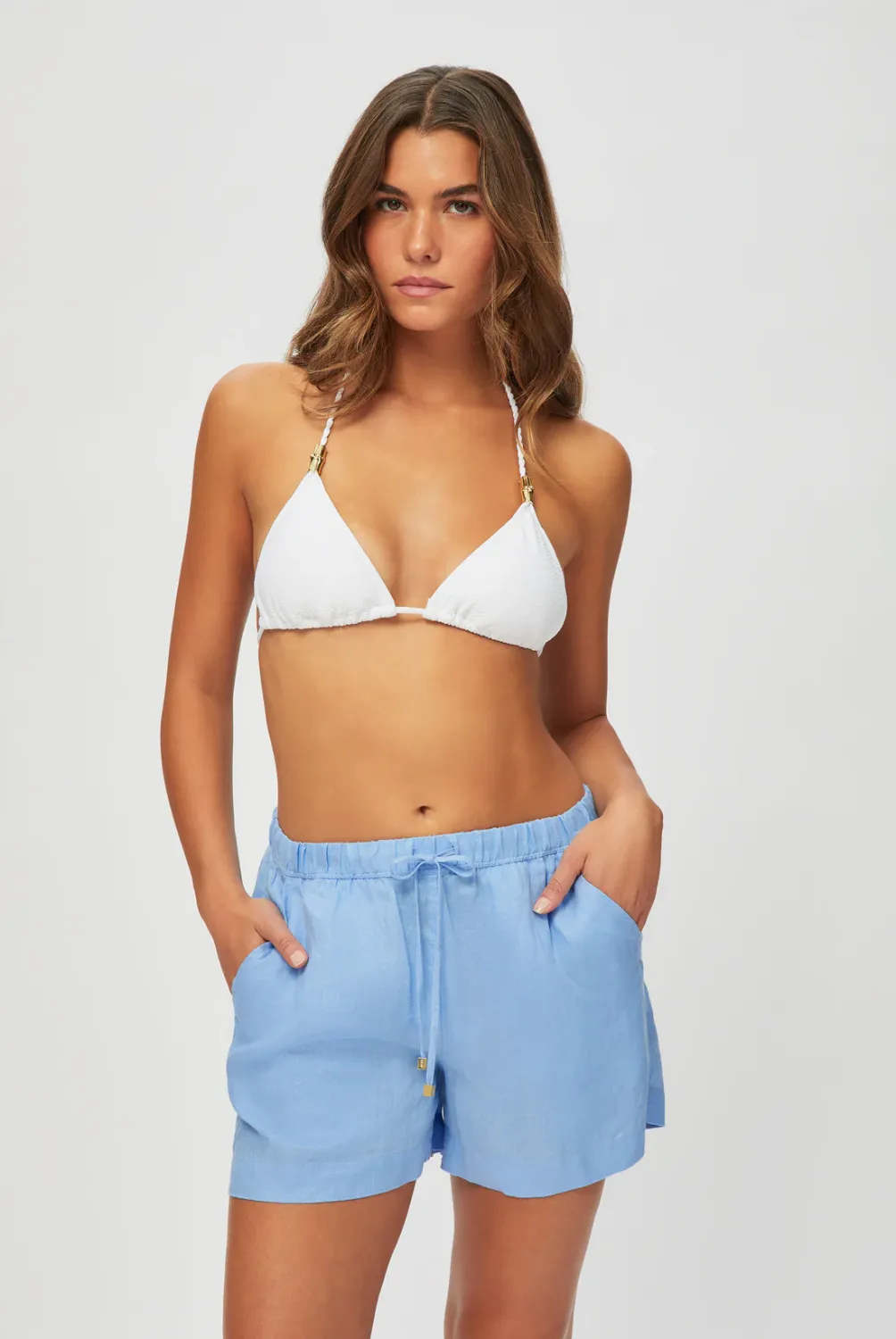 HEIDI KLEIN HYDRA - LINEN DRAWSTRING SHORTS