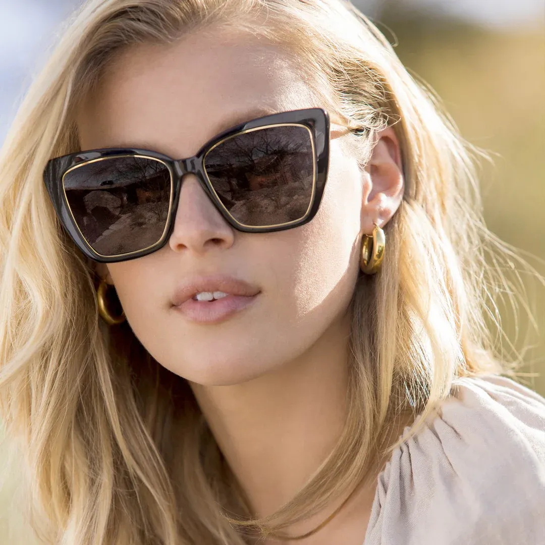 Diff becky iv - black + grey polarized sunglasses