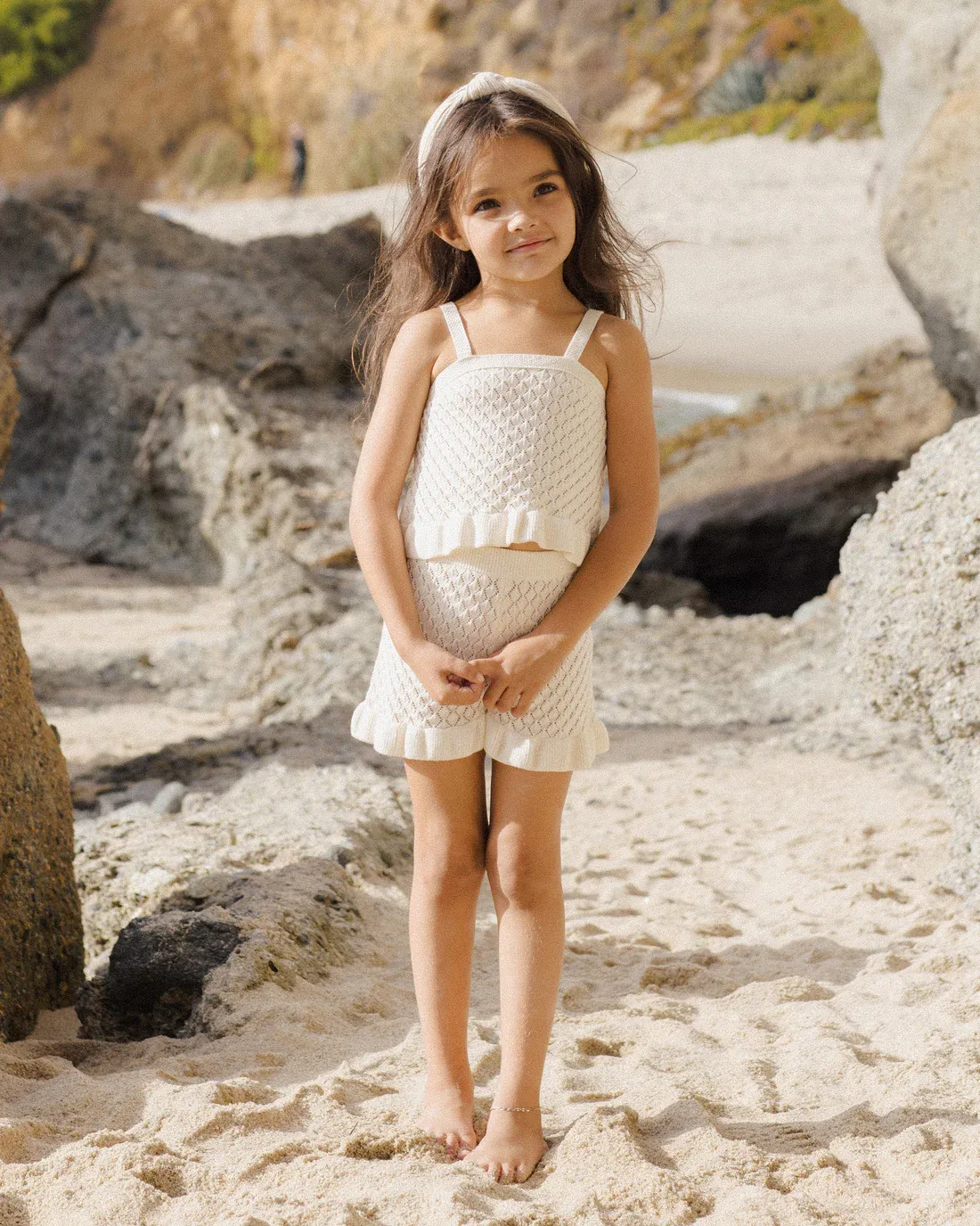 RYLEE &amp; CRU CROCHET TANK SET IVORY