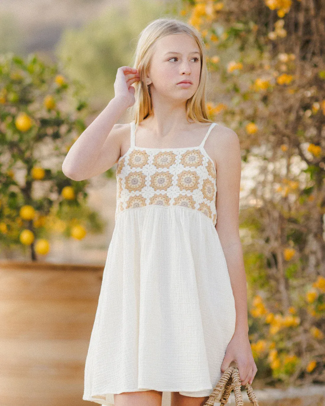 RYLEE &amp; CRU CROCHET SUN DRESS MARIGOLD DAISY