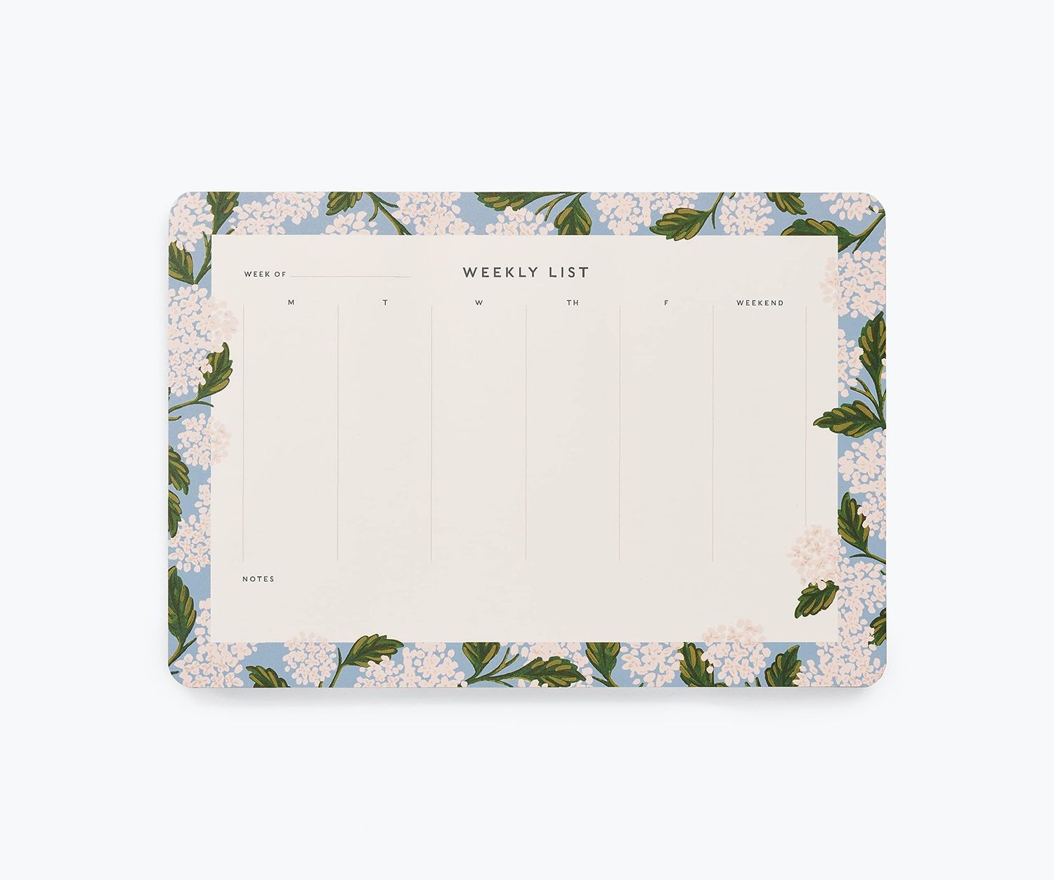 Riffle Paper Hydrangea Weekly Desk Pad