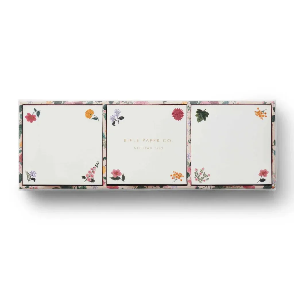 Riffle Paper Dahlia Notepad Trio