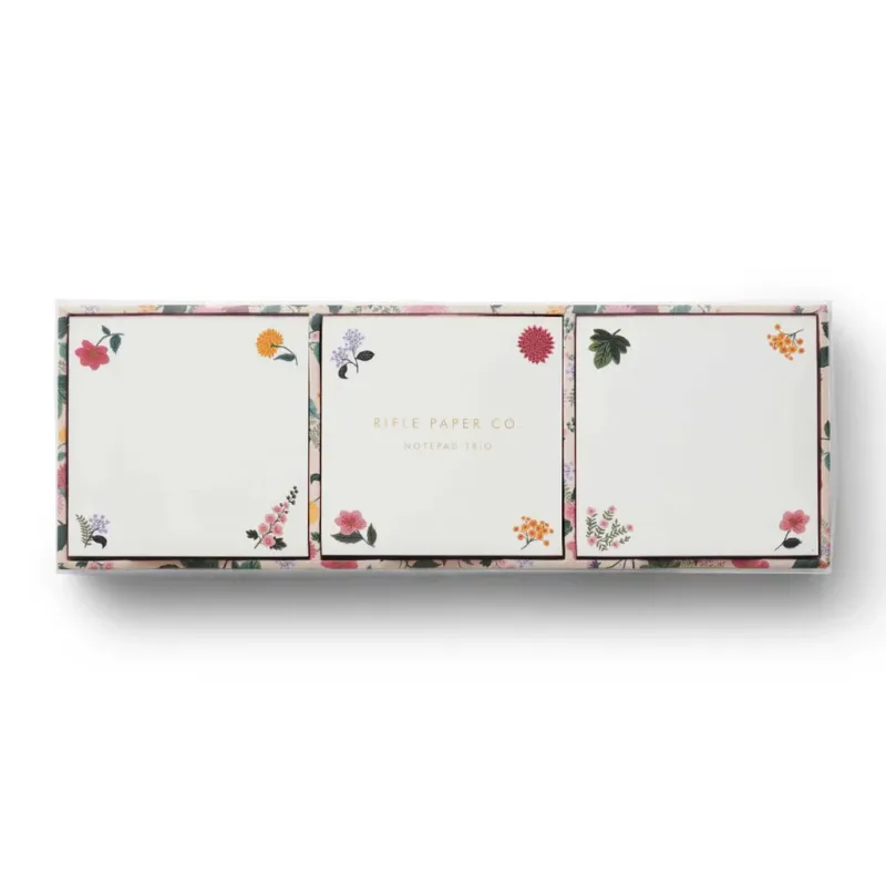 Riffle Paper Dahlia Notepad Trio