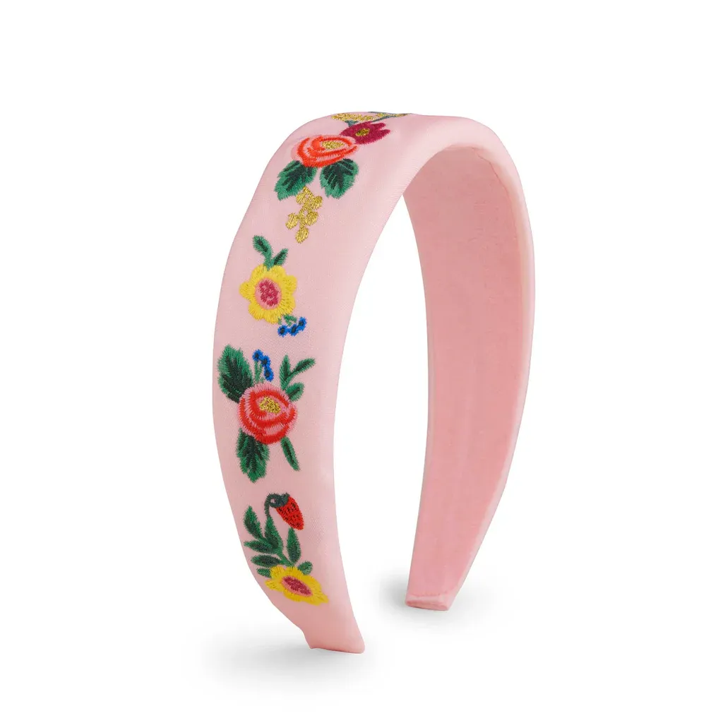 Riffle Paper Climbing Roses Embroidered Headband