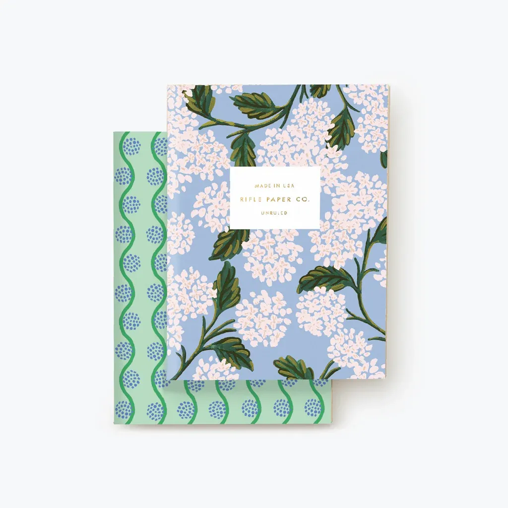 Riffle Paper Pair of 2 Hydrangea Pocket Notebooks
