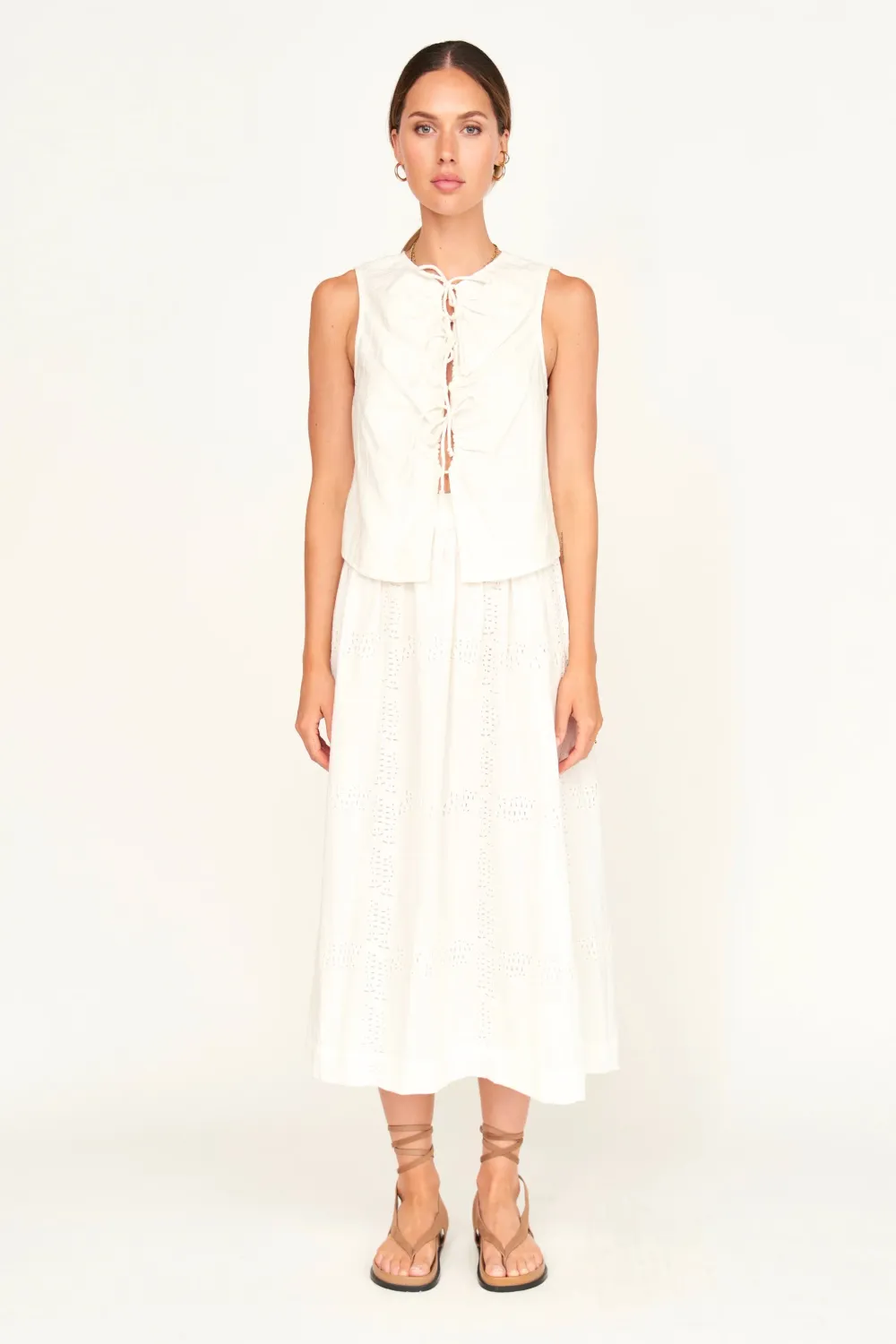 Mirth Cerritos Top White Box Stitch
