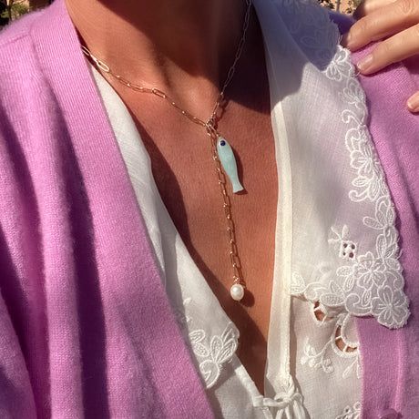 Thatch Fortuna Amazonite Lariat Necklace