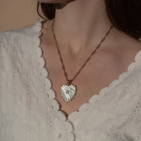 Thatch Malene Mother Of Pearl Paperclip Necklace