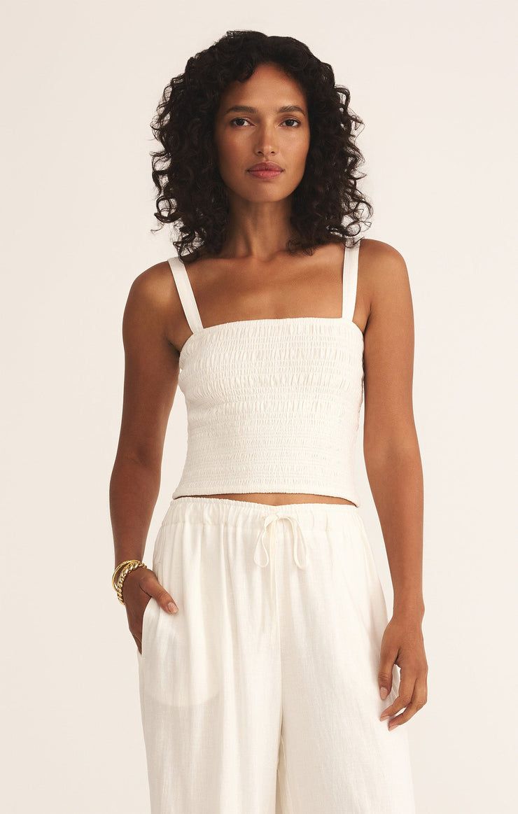 Z Supply Amelie Linen Top White