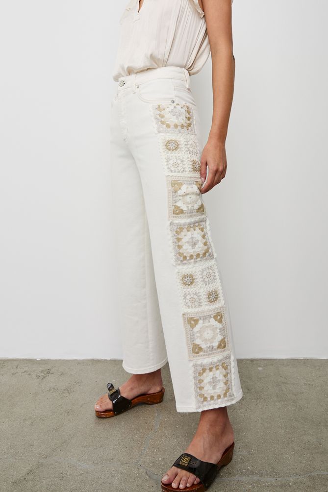 RAILS GETTY CROP VINTAGE ECRU CROCHET