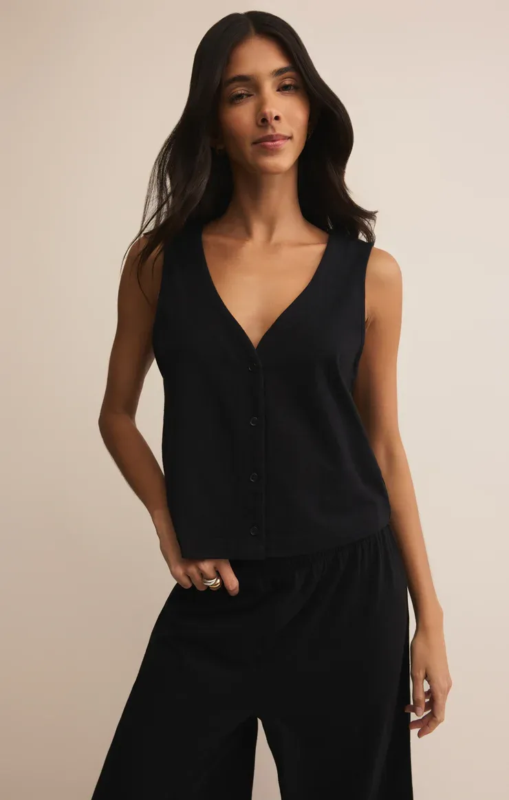 Z Supply Solace Jersey Top True Black