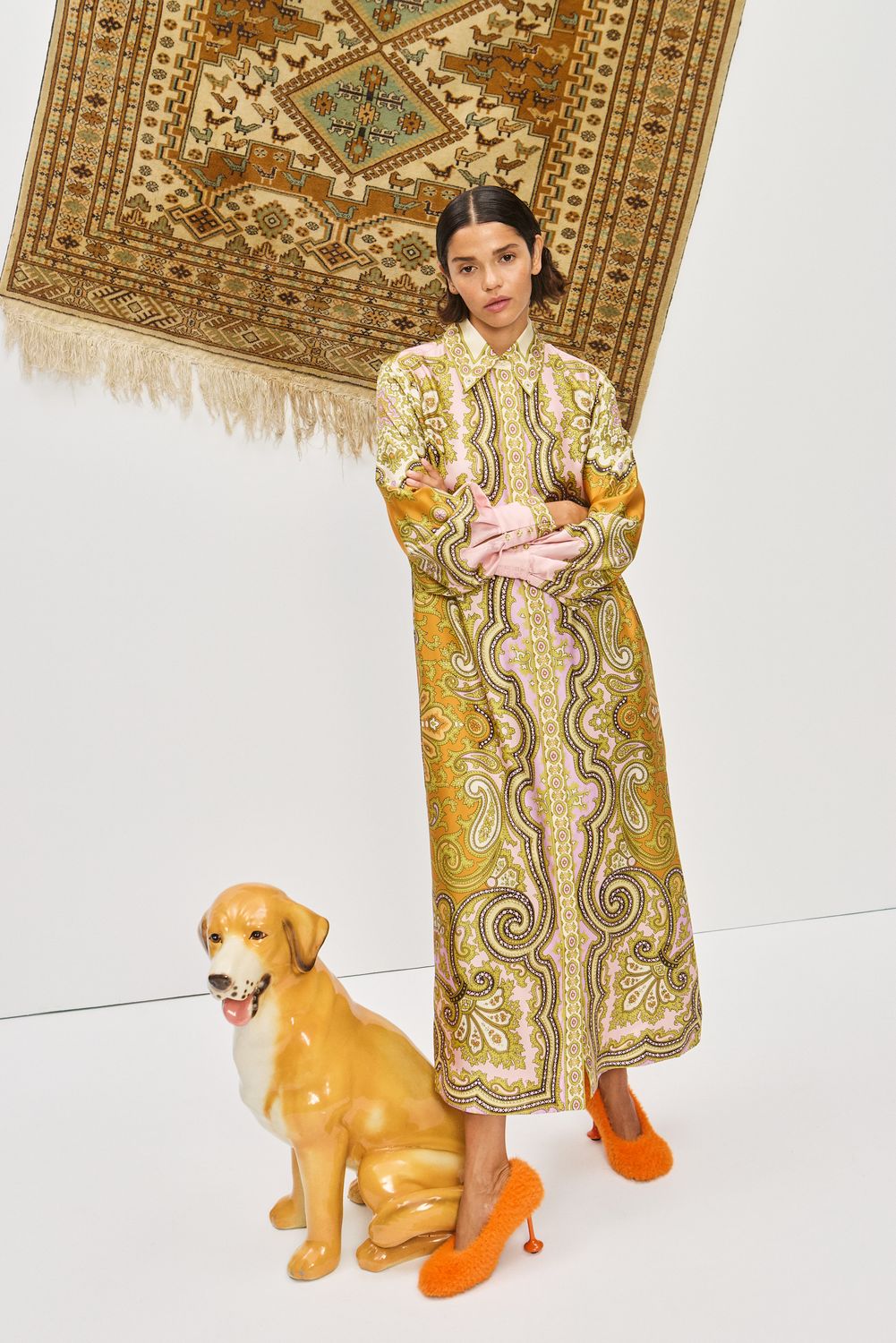 ALEMAIS CLEMENZA SILK SHIRTDRESS