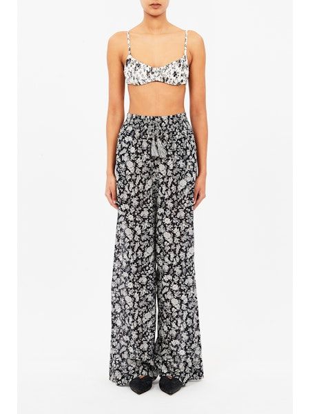 Ulla Johnson Azra Wide Leg Pant Coverup MIDNIGHT BLOOM