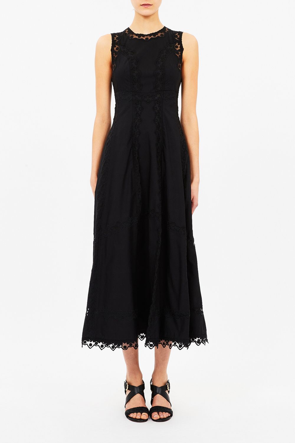 Ulla Johnson Anela Sleeveless Midi Dress NOIR
