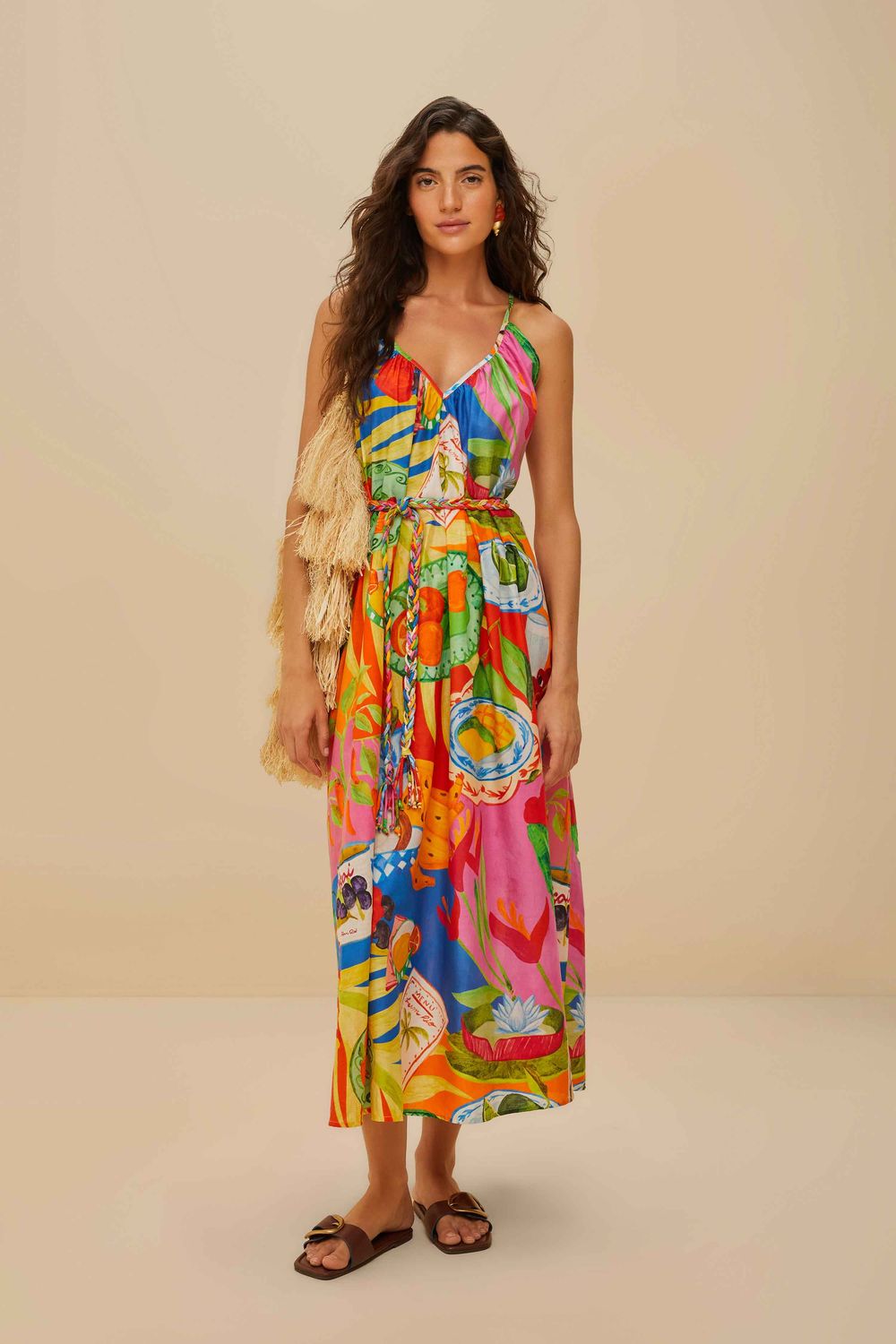 FARM RIO SUMMER PICNIC MIDI DRESS