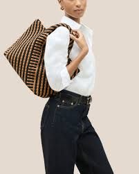 NAGHEDI ST BARTHS MEDIUM TOTE GRAPHIC STRIPE