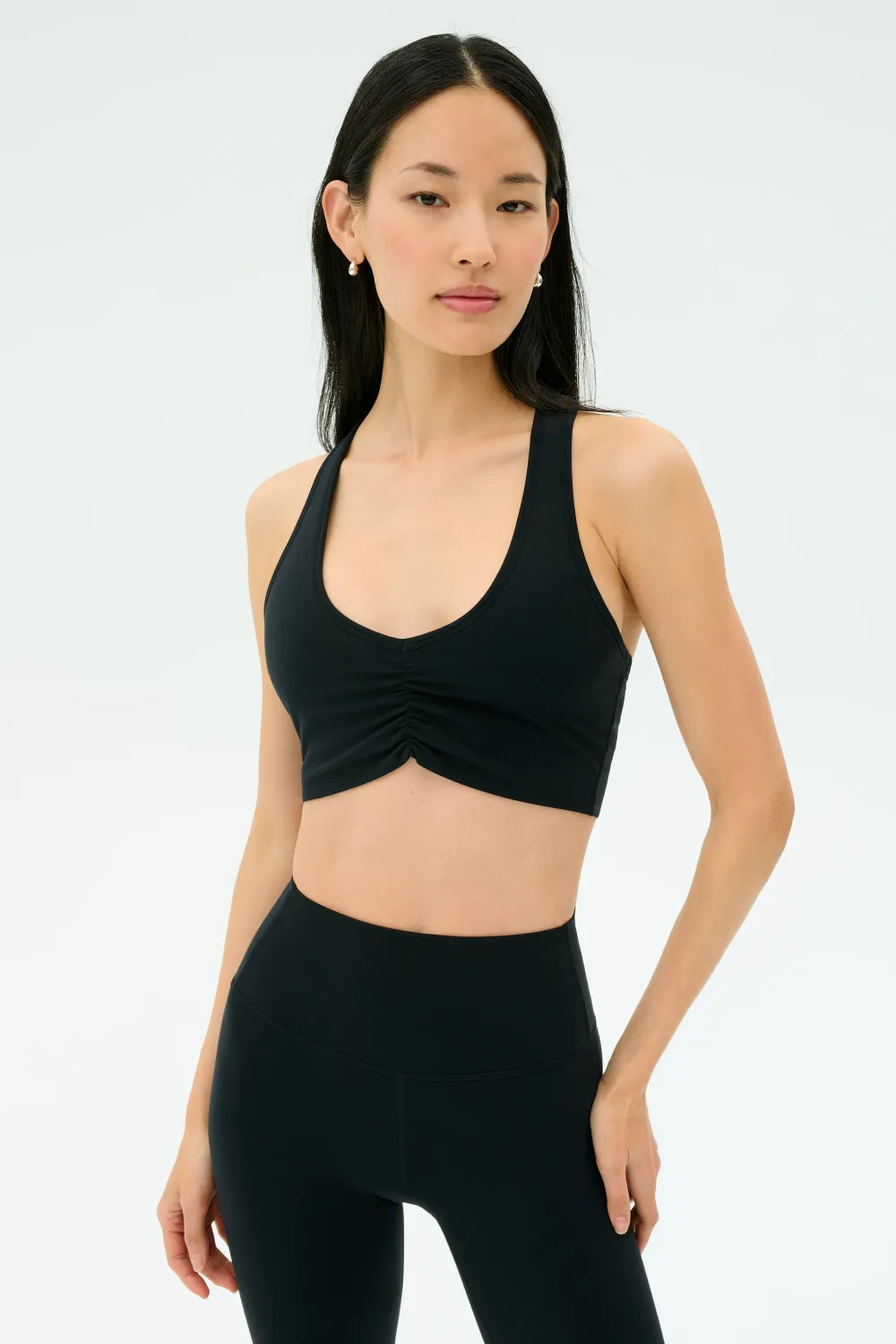 Splits 59 AIRWEIGHT BRA WITH RUCHING BLACK