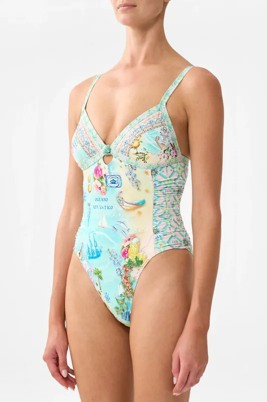 CAMILLA KNOT FRONT PANELLED ONE PIECE JUST COASTING