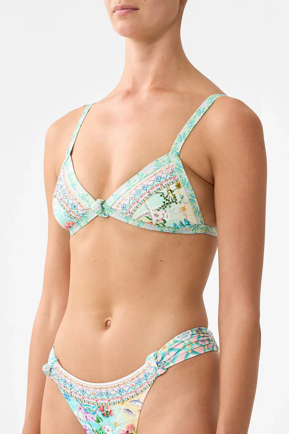 CAMILLA 2PC BIKINI W/KNOT FRONT TRI BRA JUST COASTING