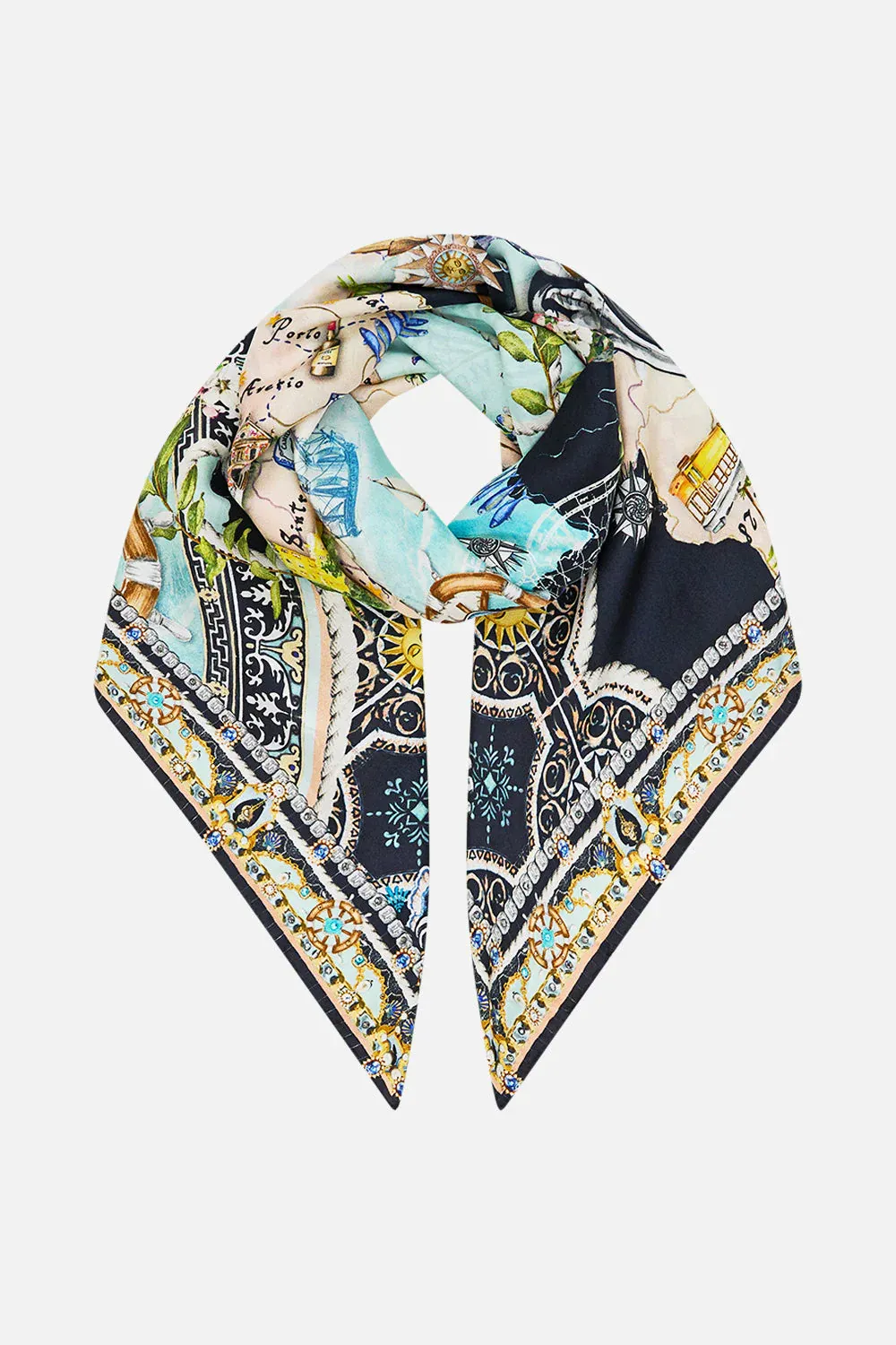 CAMILLA LARGE SQUARE SCARF FOLK AFLOAT