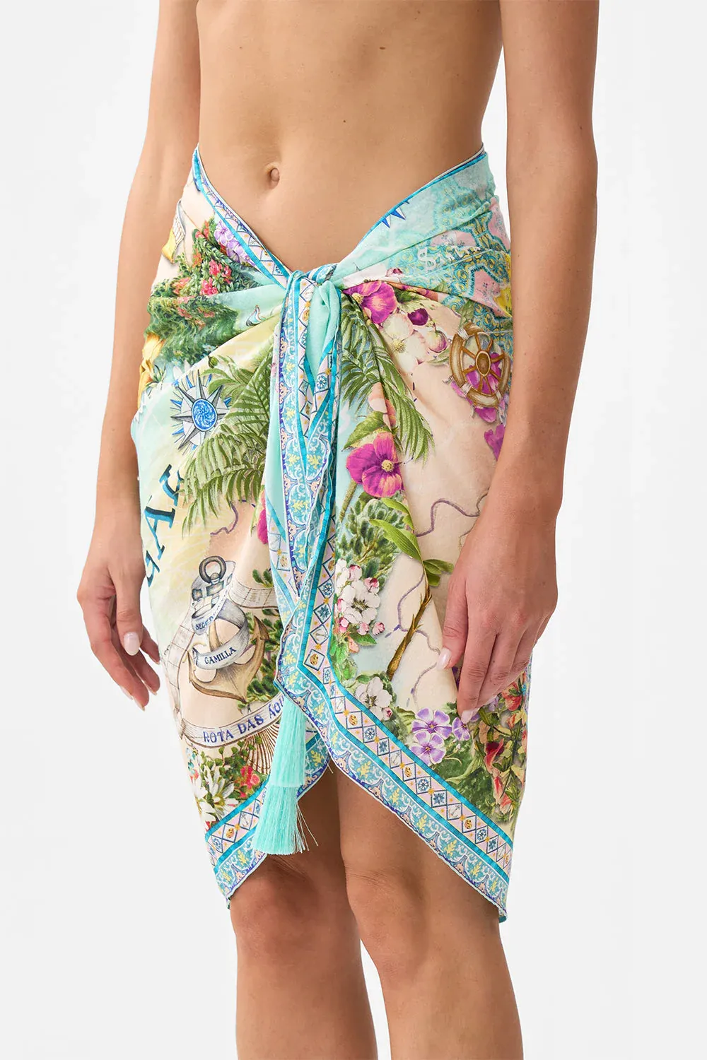 CAMILLA SHORT TASSEL SARONG JUST COASTING