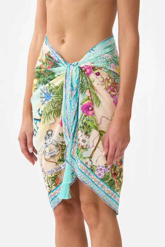 CAMILLA SHORT TASSEL SARONG JUST COASTING
