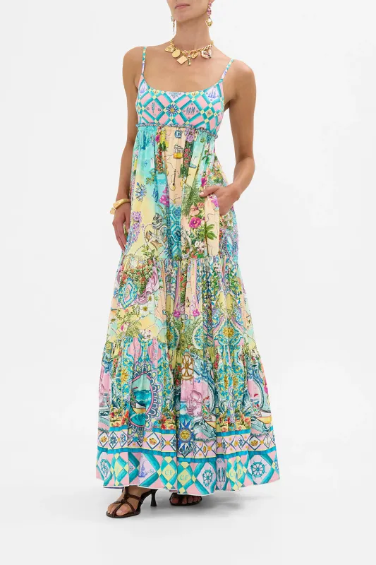 CAMILLA LONG DRESS WITH JERSEY BODICE JUST COASTING
