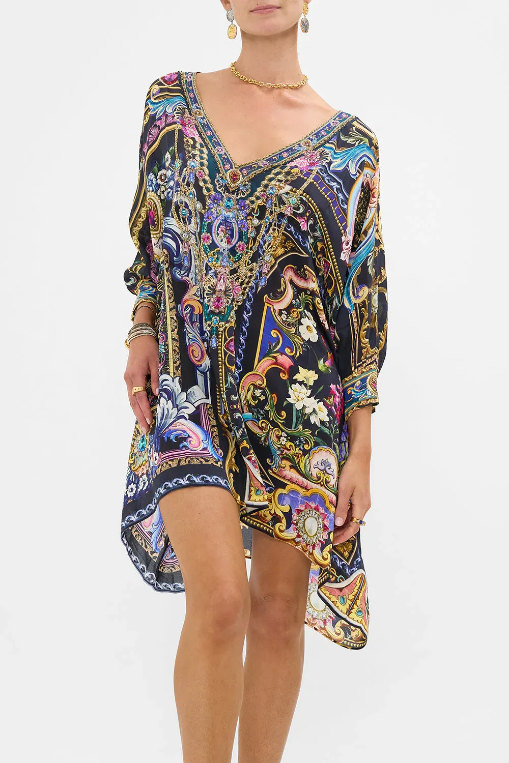 CAMILLA SHORT KAFTAN WITH CUFF BASKED IN BAROQUE