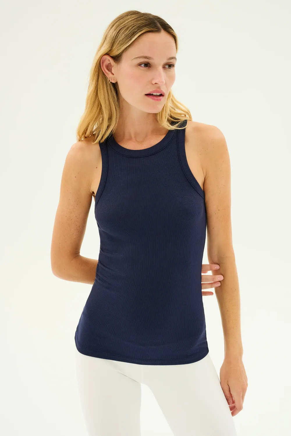 SPLITS 59 KIKI RIB TANK INDIGO