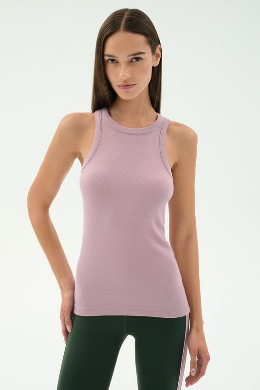 SPLITS 59 KIKI RIB TANK BLUSH