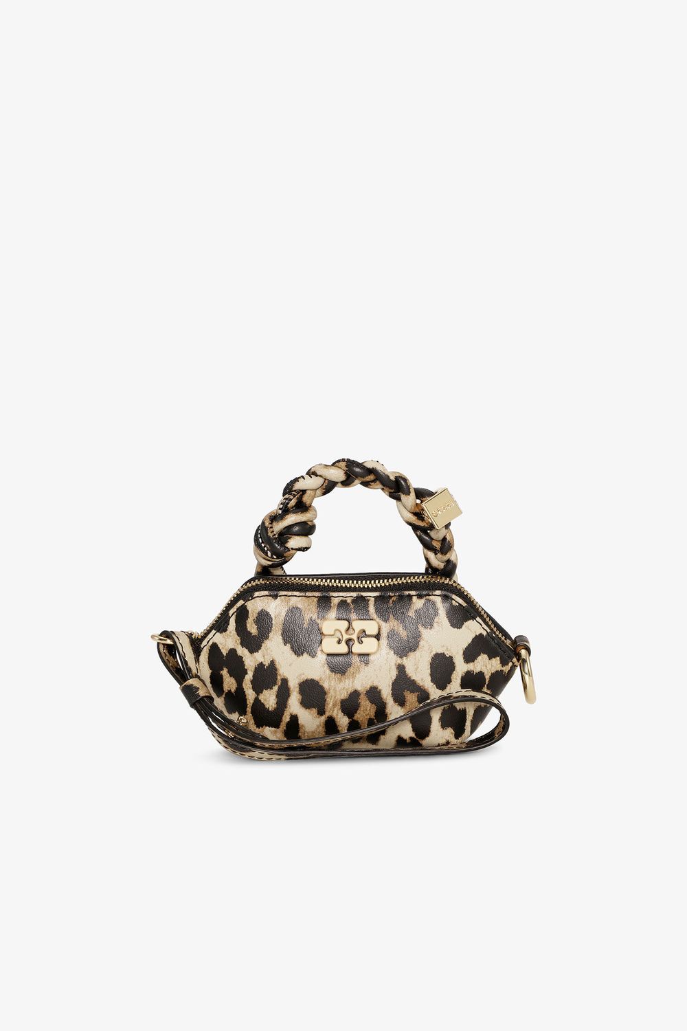 GANNI BOU BAG MINI PRINT LEOPARD