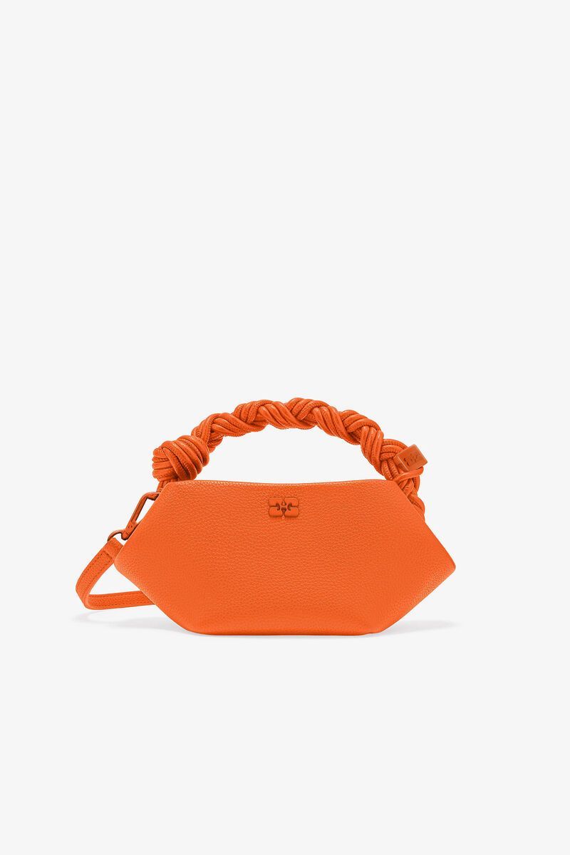 GANNI BOU BAG MINI GRAINED RUSSET ORANGE
