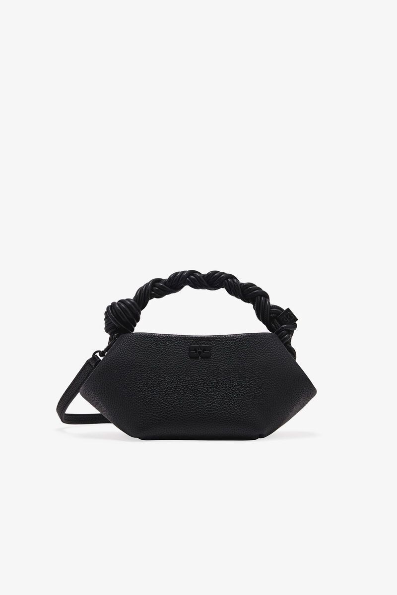GANNI BOU BAG SMALL GRAINED BLACK