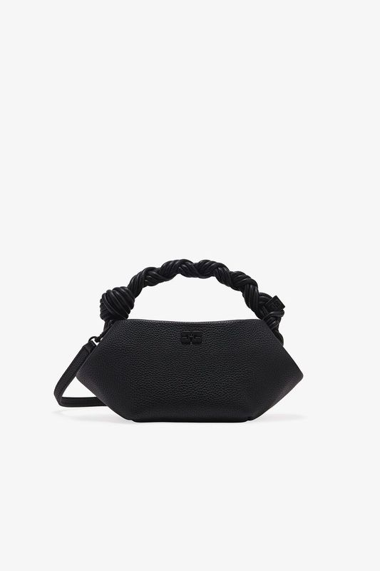 GANNI BOU BAG SMALL GRAINED BLACK