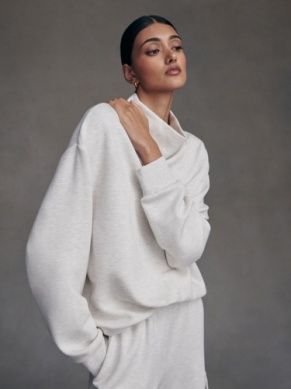 Varley betsy sweat ivory marl