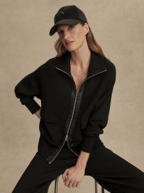 Varley roxbury zip through black