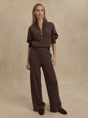 Varley the wide leg pant 30 coffee bean marl